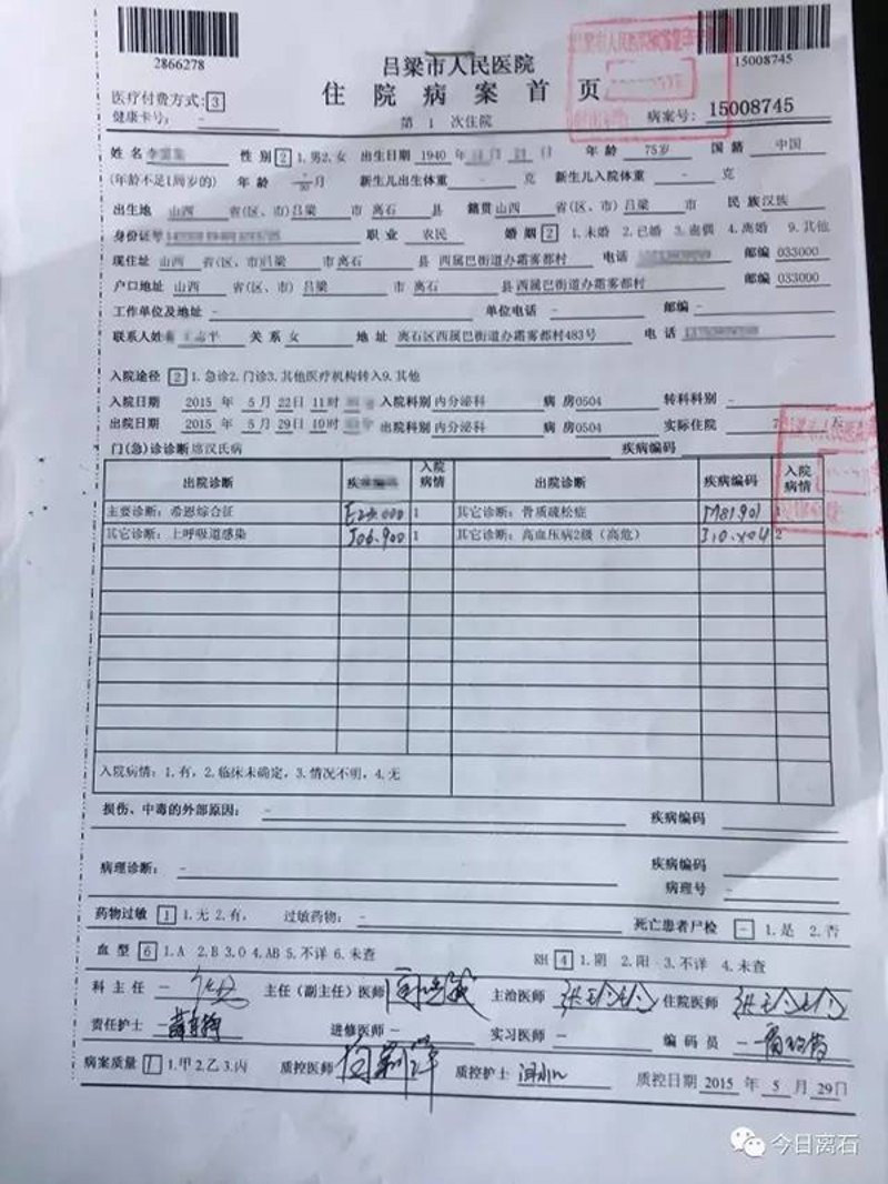 吕梁医院电话